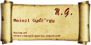 Meiszl György névjegykártya